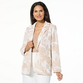 "As Is" Colleen Lopez Woven Eyelet Blazer