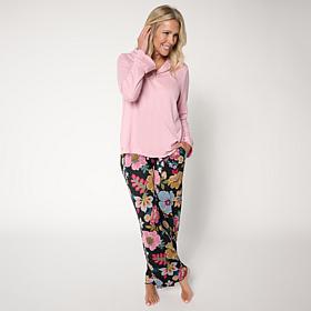 "As Is" Comfort Code 2-piece Hacci Ribbed Knit PJ Set