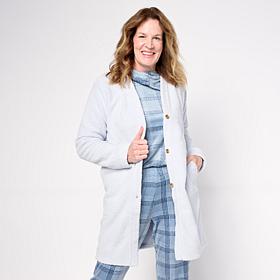 "As Is" Comfort Code Marshmallow Knit Button-Front Cardigan