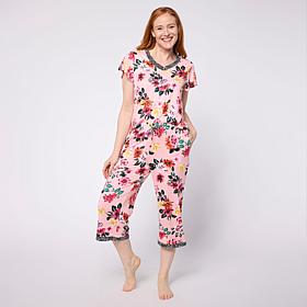 "As Is" Comfort Code Soft & Light V-Neck and Capri Pant PJ Set
