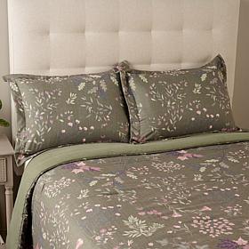 "As Is" Concierge Collection Printed Velvet Comforter Set