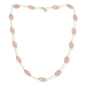 "As Is" Connie C Carroll Jewelry Julia 36" Carved Gem Station Necklace