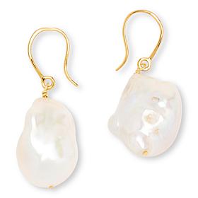 "As Is" Connie Craig Carroll Jewelry Baroque Cultured Pearl Drop Ea...