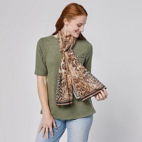 "As Is" DG2 by Diane Gilman Animal Print Scarf