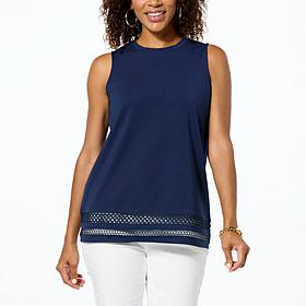 "As Is" DG2 by Diane Gilman From the Vault Crochet Insert Knit Tank