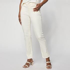 "As Is" DG2 by Diane Gilman Lux Touch Denim Straight-Leg Jean