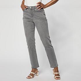 "As Is" DG2 by Diane Gilman Lux Touch Denim Straight-Leg Jean