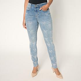 "As Is" DG2 by Diane Gilman NC Stretch Denim Embellished Skinny Jean