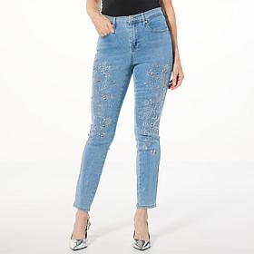 "As Is" DG2 by Diane Gilman NC Stretch Legacy Embellished Skinny Jean