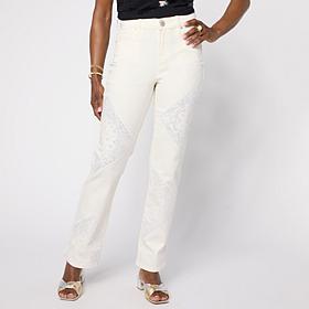 "As Is" DG2 by Diane Gilman New Classic Stretch Sequin Baby Bootcut...