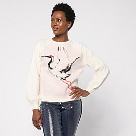 "As Is" DG2 by Diane Gilman Sculpted Jaquard SoftEase Knit Sweater