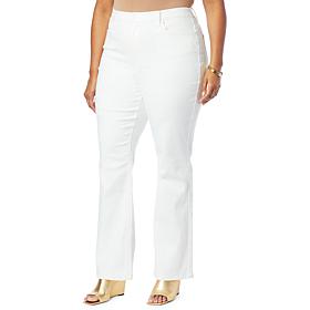 "As Is" DG2 by Diane Gilman Virtual Stretch Bootcut Jean - White