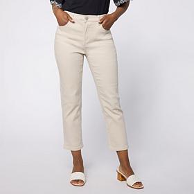 "As Is" DG2 by Diane Gilman Virtual Stretch Straight-Leg Crop Jean