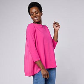 "As Is" Diane Gilman Pleated Back Swing Knit Top