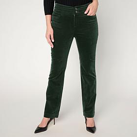 "As Is" Diane Gilman Stretch Velveteen Baby Bootcut Pant