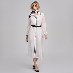 "As Is" Elle Get the Look Contrast Trim Pleated Dress
