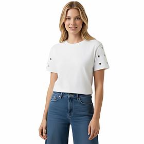 "As Is" Elle Get the Look Grommet Tee