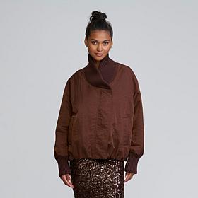 "As Is" Elle Get the Look Oversized Bomber Coat