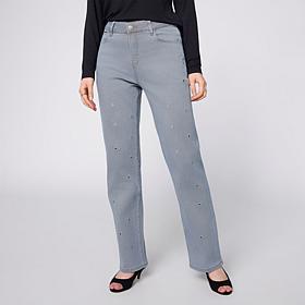 "As Is" Elle Live Get the Look Grommet Detail Jean