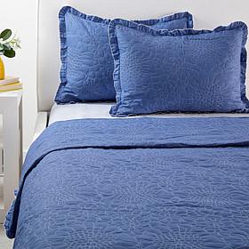 "As Is" Emryn House 100% Cotton Embroidered Quilt Set