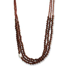 "As Is" Faire Collection Gabriela 33-1/2" Multi-Strand Beaded Necklace