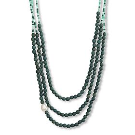 "As Is" Faire Collection Gabriela 33-1/2" Multi-Strand Beaded Necklace