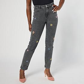 As Is G by Giuliana Black Label Embellished Denim Jean