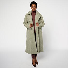 "As Is" G by Giuliana Black Label Knit Teddy Luxe Coat