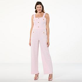 "As Is" G by Giuliana Black Label Textured Knit Jumpsuit
