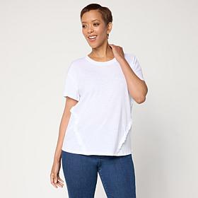"As Is" G by Giuliana Cotton Slub Knit Tee