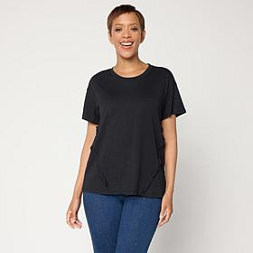 "As Is" G by Giuliana Cotton Slub Knit Tee