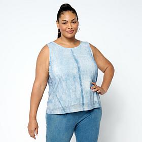 "As Is" G by Giuliana Denim Like Stretch Top