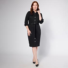 "As Is" G by Giuliana Denim Shirt Dress