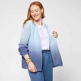 "As Is" G by Giuliana Fully Fashioned Sweater Ombre Cardigan