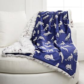 "As Is" G by Giuliana Home 50" x 60" Faux Fur Snow Leopard Throw 