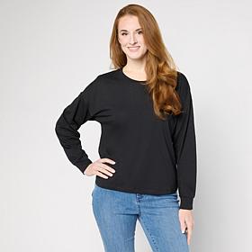 "As Is" G by Giuliana Knit Drop Shoulder Crew Neck Tee