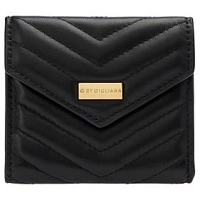 "As Is" G by Giuliana Lamb Leather Chevron Quilted Flap Wallet