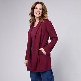 "As Is" G by Giuliana Marshmallow Knit Shawl Collar Cardigan