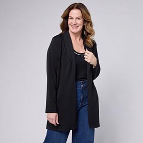 "As Is" G by Giuliana Marshmallow Knit Shawl Collar Cardigan