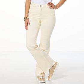 "As Is" G by Giuliana Mini Flare-Leg Jean with Raw Edge Hem