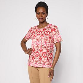 "As Is" G by Giuliana Printed Knit Tee