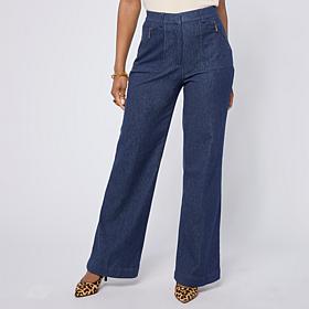 "As Is" Grey by Jhoan Sebastian Grey Flared Denim Knit Pant