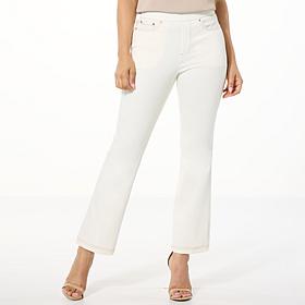 "As Is" GREY by Jhoan Sebastian Grey Knit Denim 5-Pocket Flare Jean