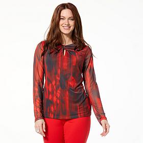 "As Is" GREY by Jhoan Sebastian Grey Twisted Neck Mesh Top