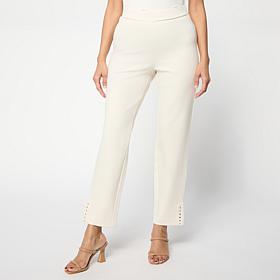 "As Is" Greyby Jhoan Sebastian Double Knit Ankle Pant with Metal Studs