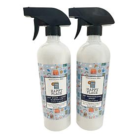 "As Is" Happy Place 2pc Pet Deodorize Spray & Pet Stain & Odor Elim...