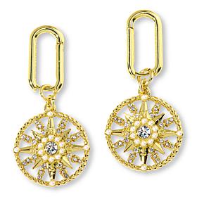 "As Is" Heidi Daus Pavé Crystal Compass Drop Earrings