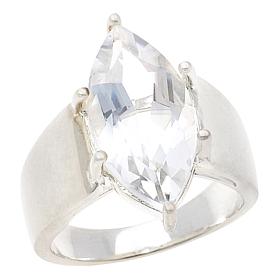 "As Is" Herkimer Mines "Diamond" Quartz Marquise-Cut Solitaire Ring
