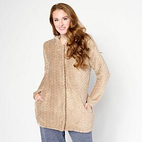 "As Is" Hue Soft Sherpa Zip Jacket