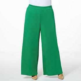 "As Is" IMAN Global Chic All Day Elegance Wide-Leg Ponte Pant